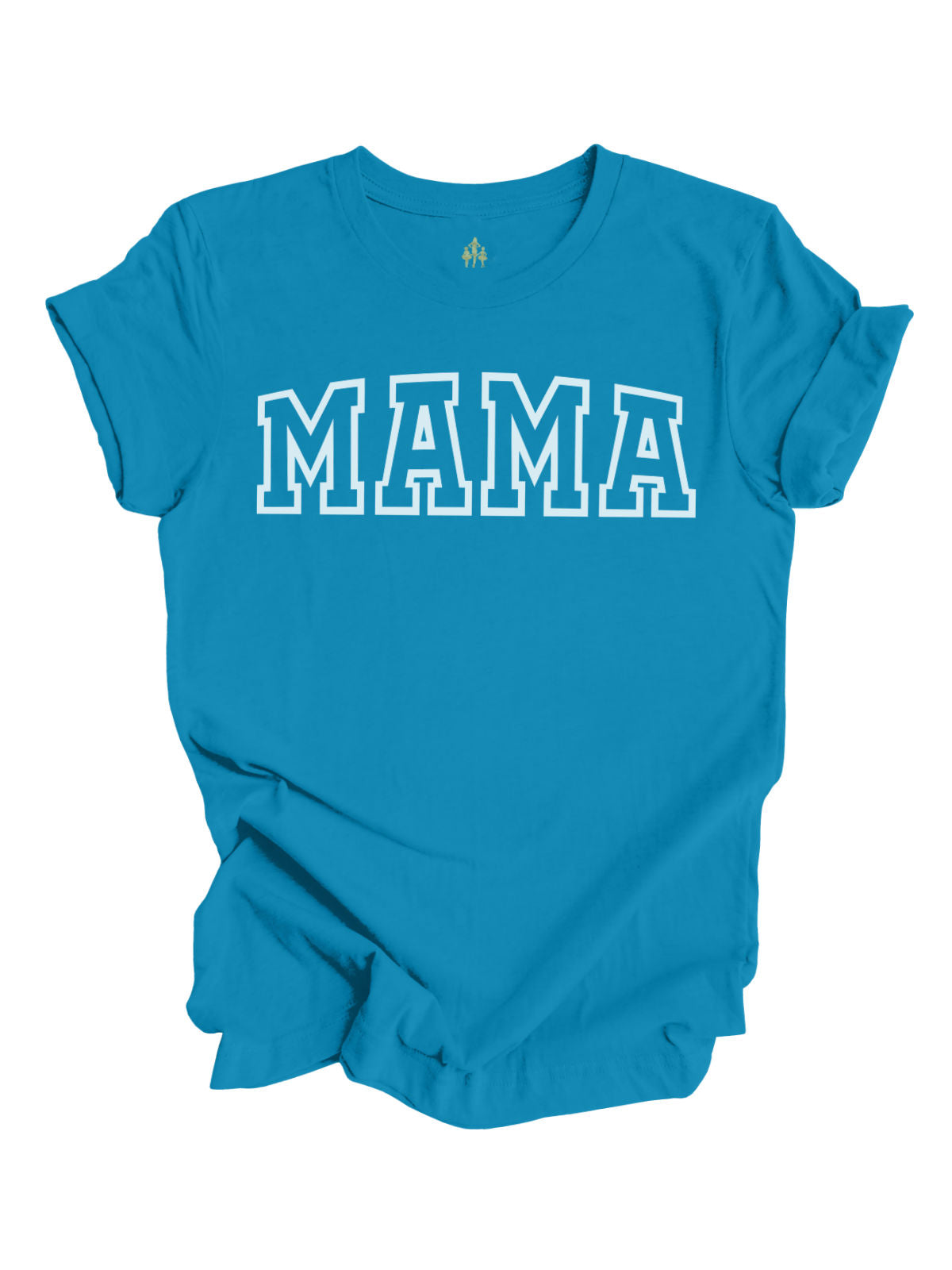 MAMA Varsity Short Sleeve Electric Blue Shirt