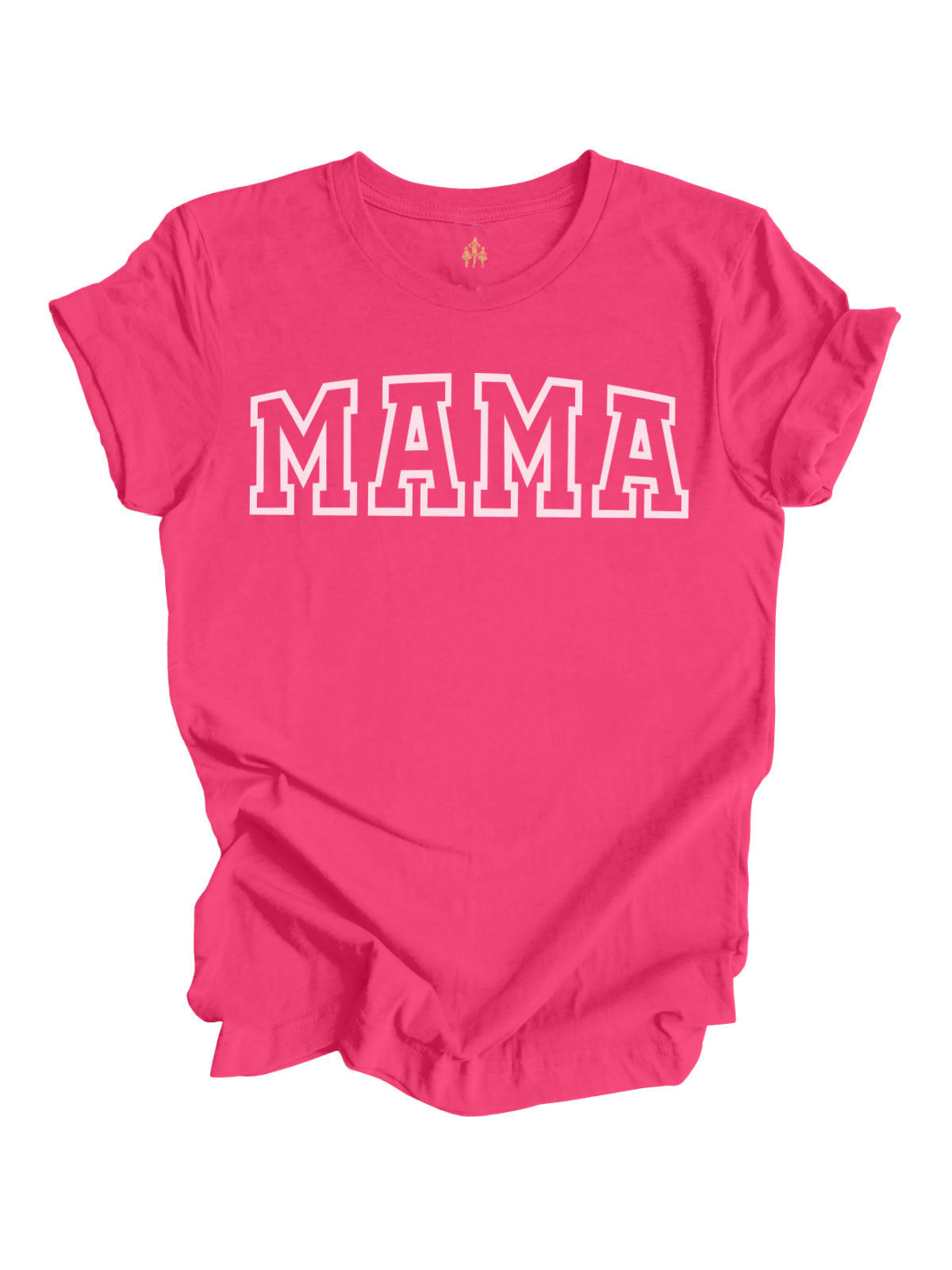 MAMA Varsity Short Sleeve Fuchsia Pink