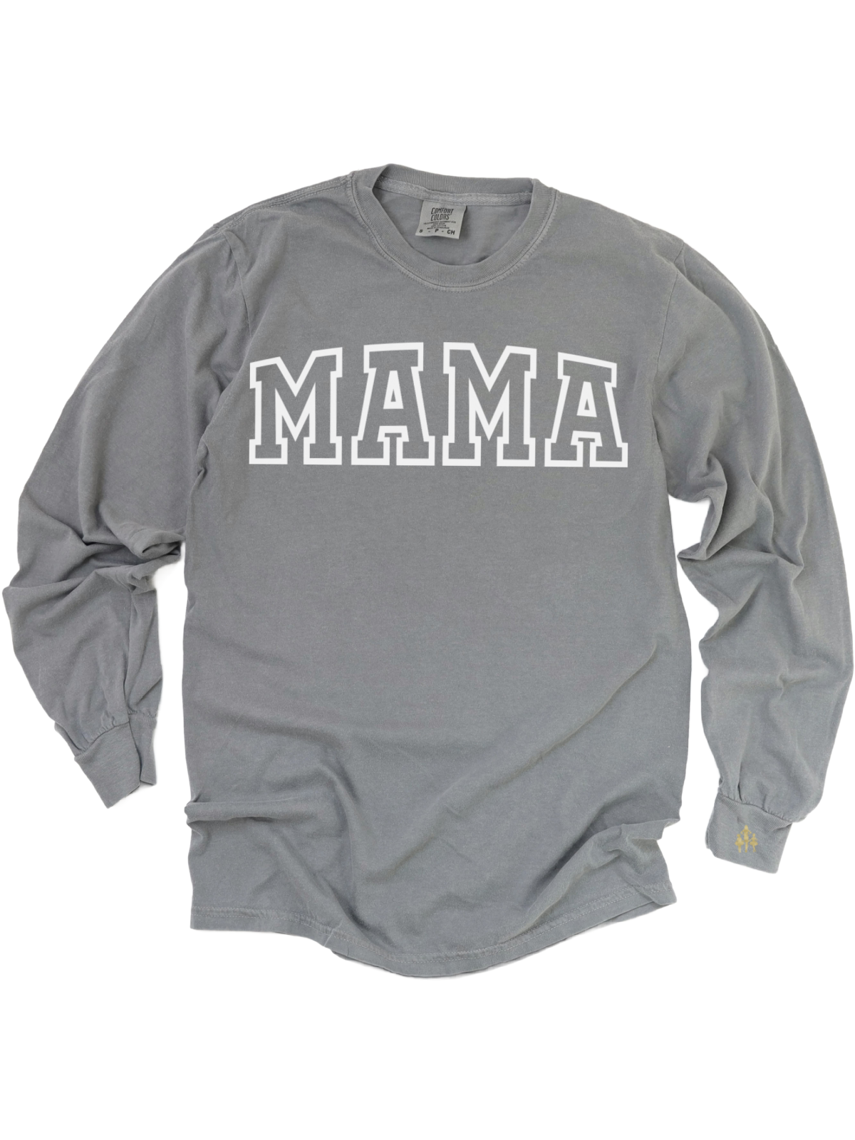 MAMA Varsity Long Sleeve Gray Shirt