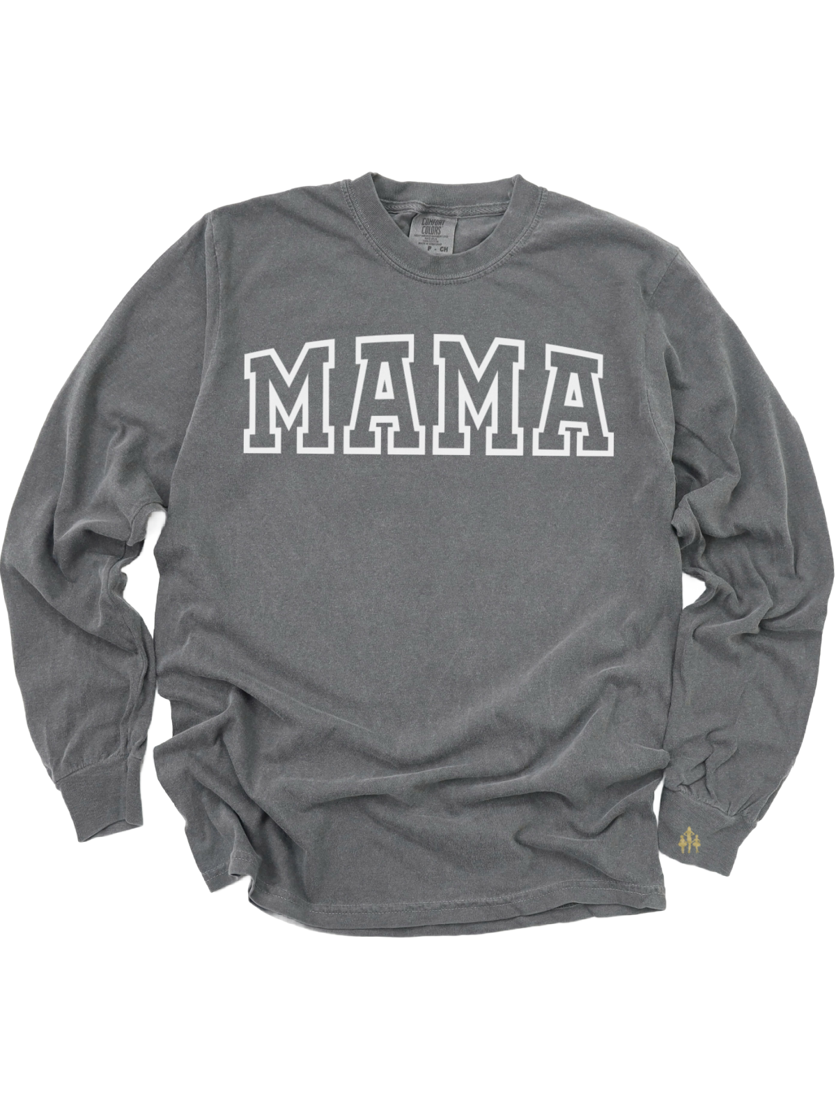 MAMA Varsity Long Sleeve Black Shirt