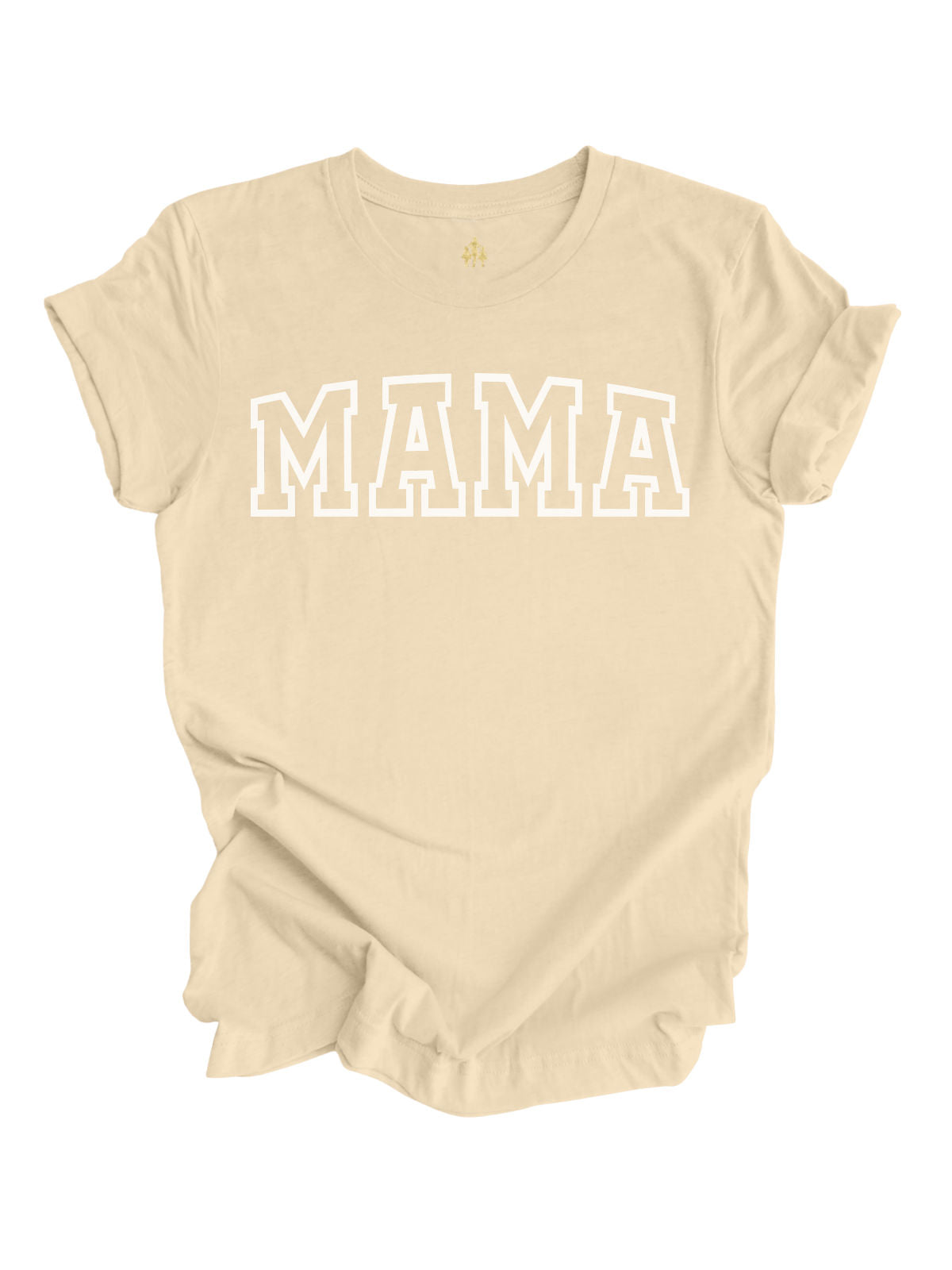 MAMA Varsity Soft Cream Short Sleeve Shirt