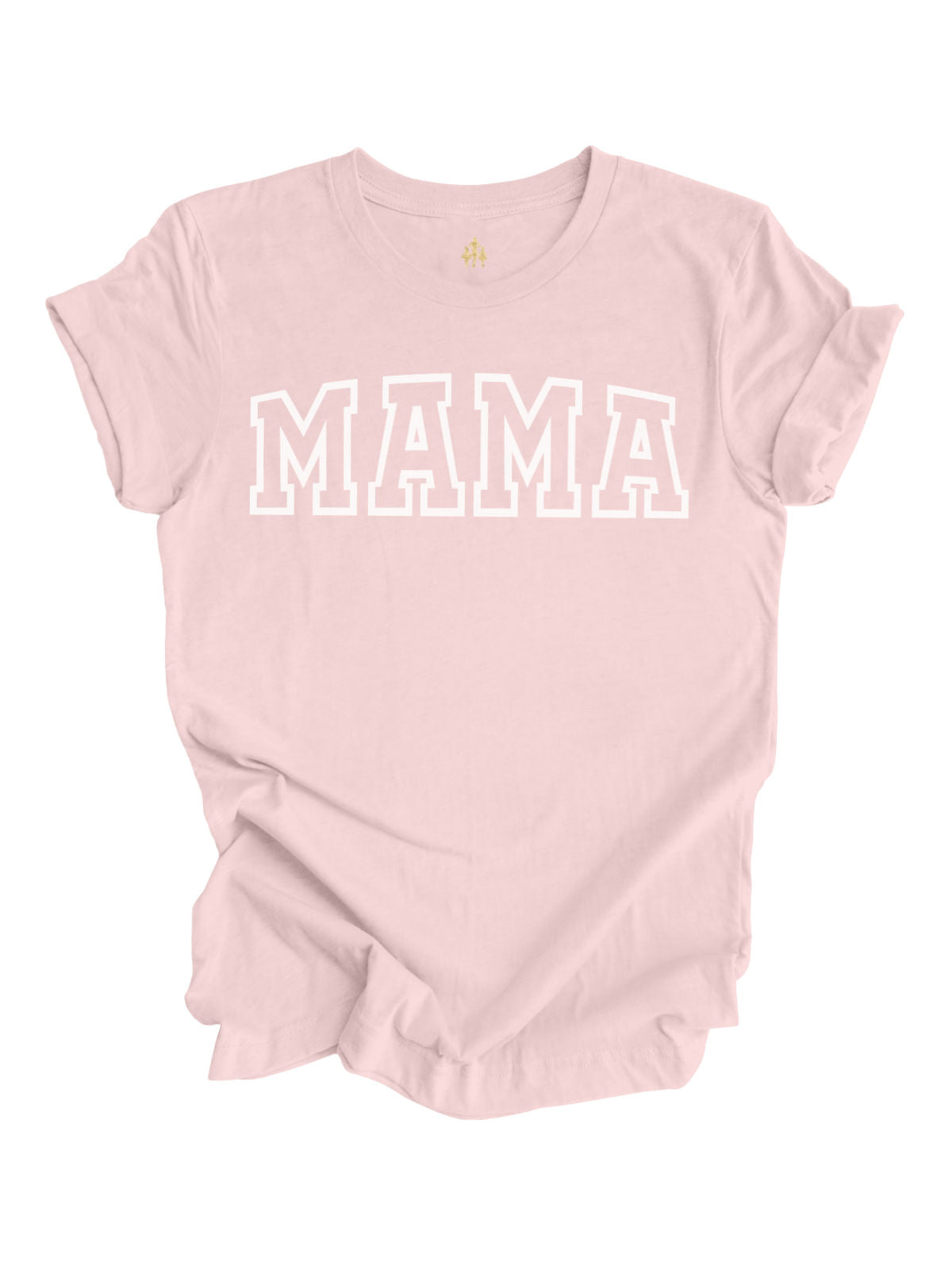 MAMA Varsity Short Sleeve Soft Pink Shirt