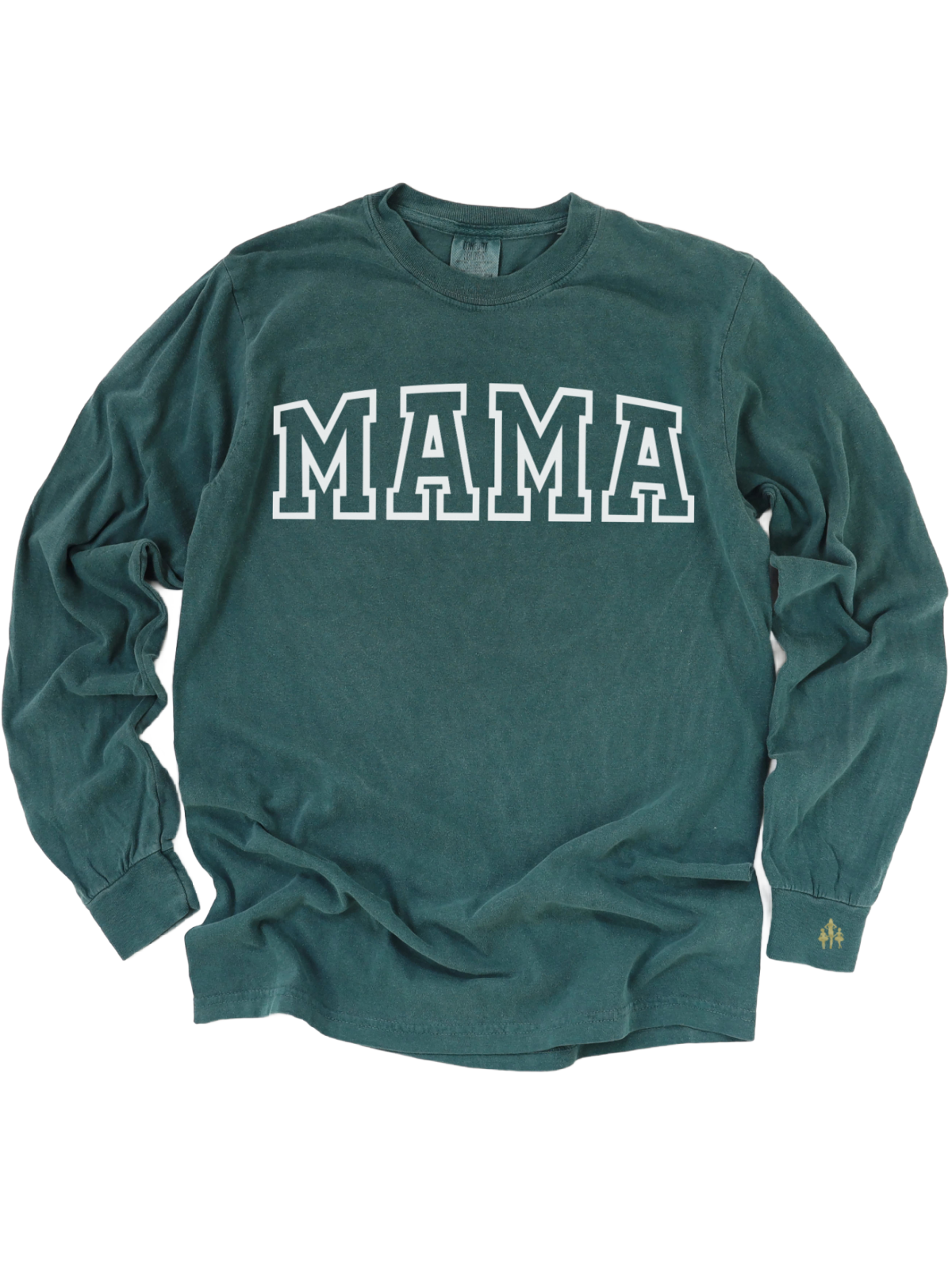 Mama Varsity Long Sleeve Shirt - Spruce Green