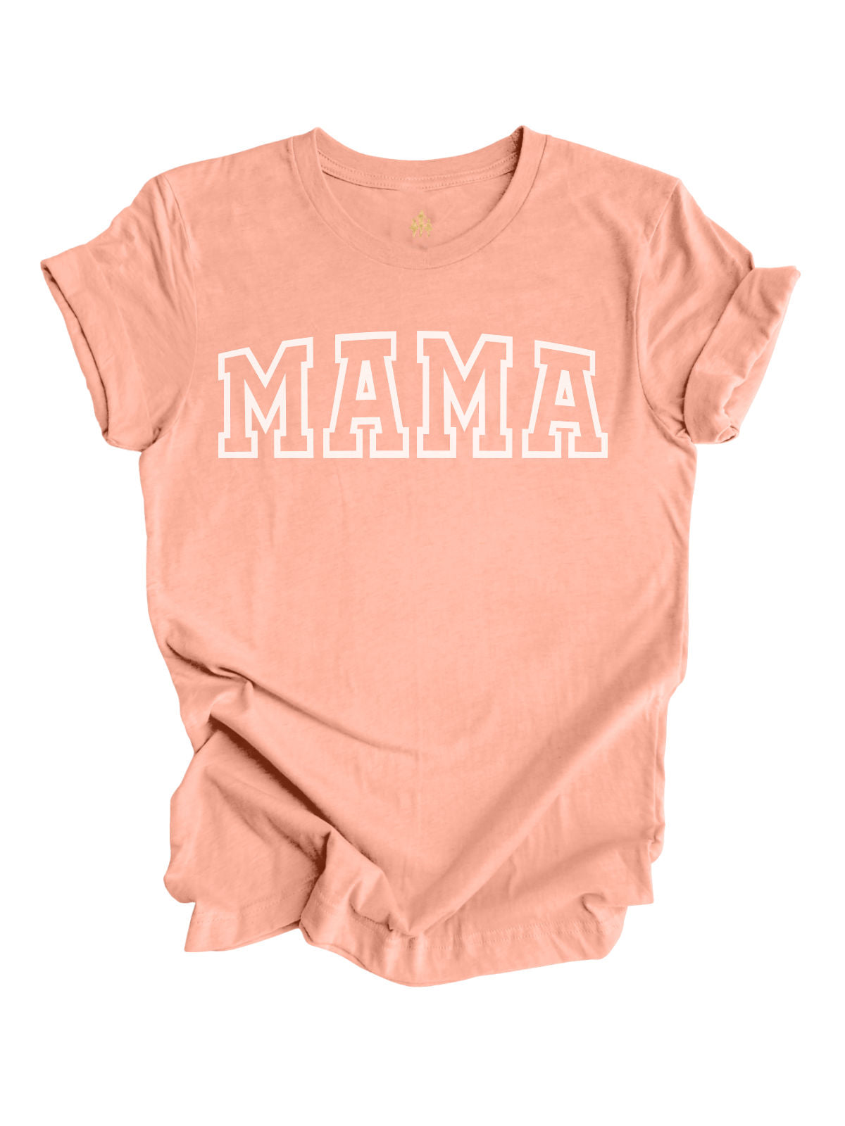 MAMA Varsity Terracotta Orange Short Sleeve Shirt