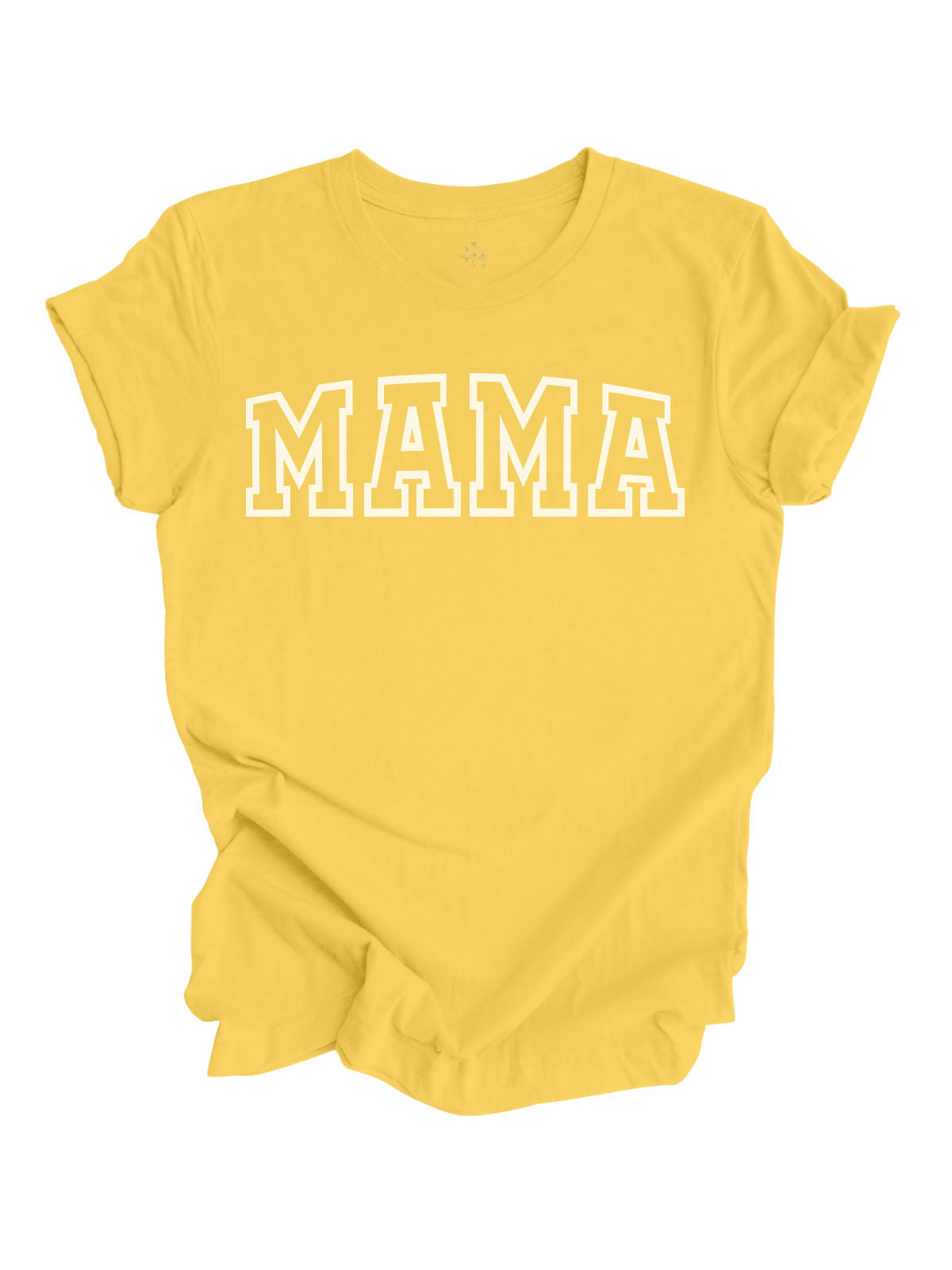 MAMA Varsity Yellow Short Sleeve Shirt