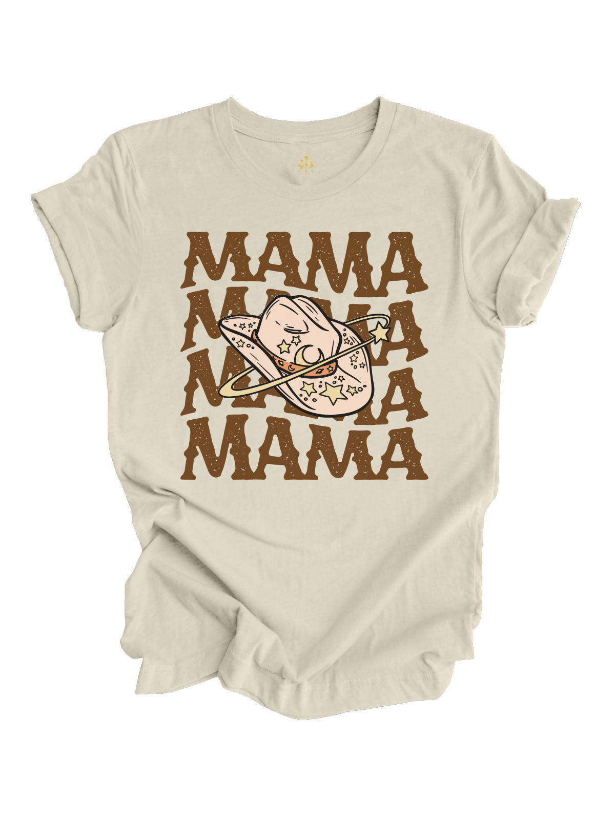 Mama and Mini Cowgirl Matching Mommy and Me Shirt Set in Natural