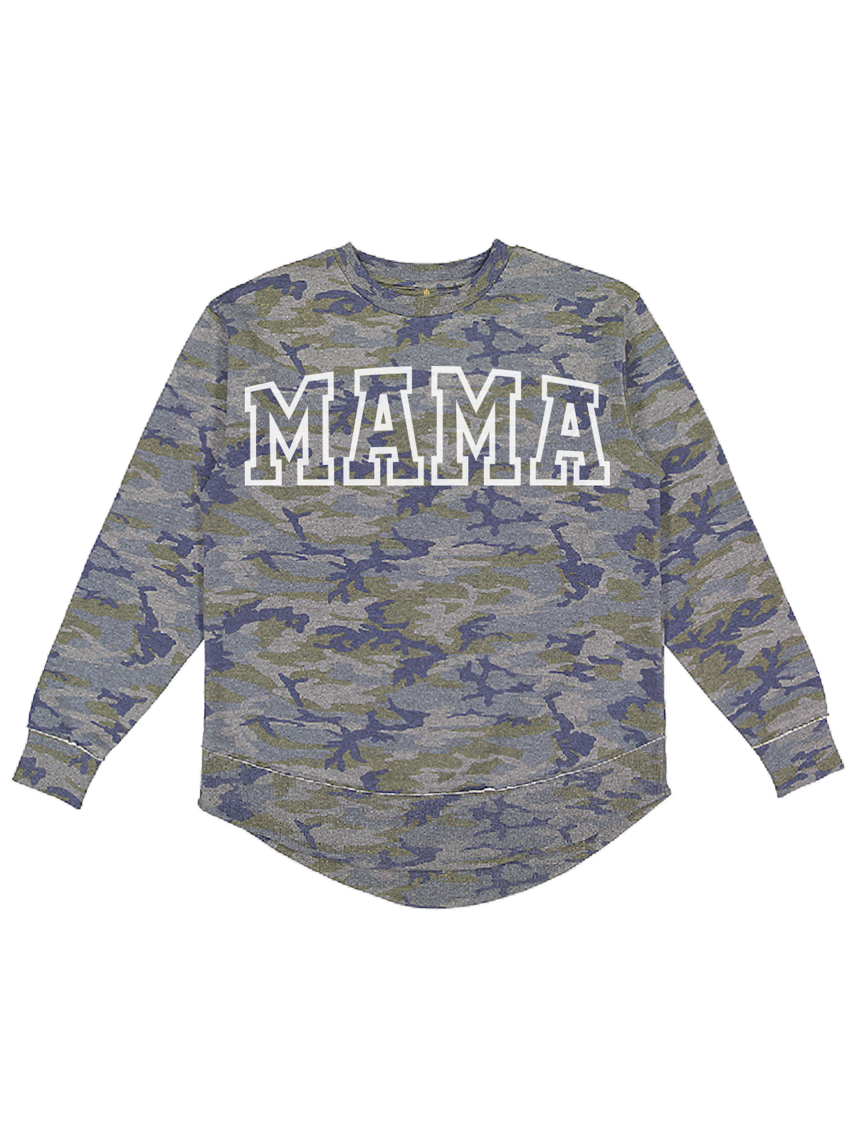 MAMA Varsity Camo Shirt for Women