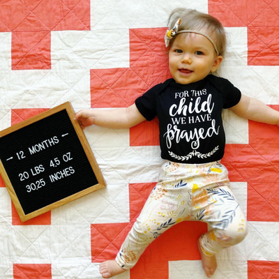 For this Child We Have Prayed Kids Outfit