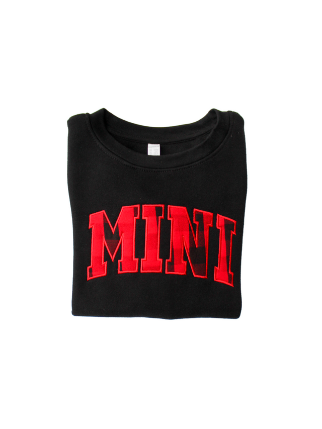 Mini Buffalo Plaid Black Sweatshirt
