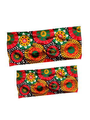 Mommy and Me African Pride Turban Headbands in vibrant African-inspired print