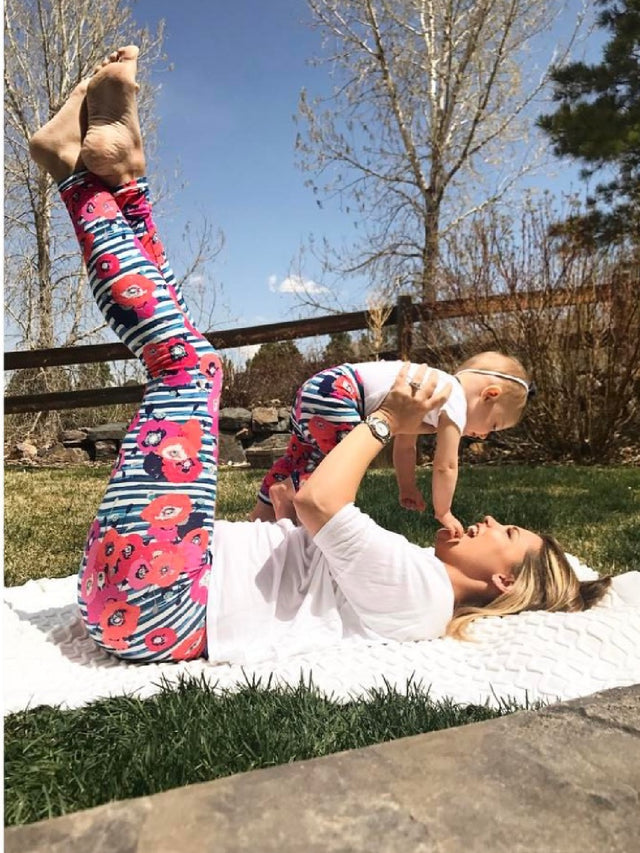Mommy and Me Flower Leggings
