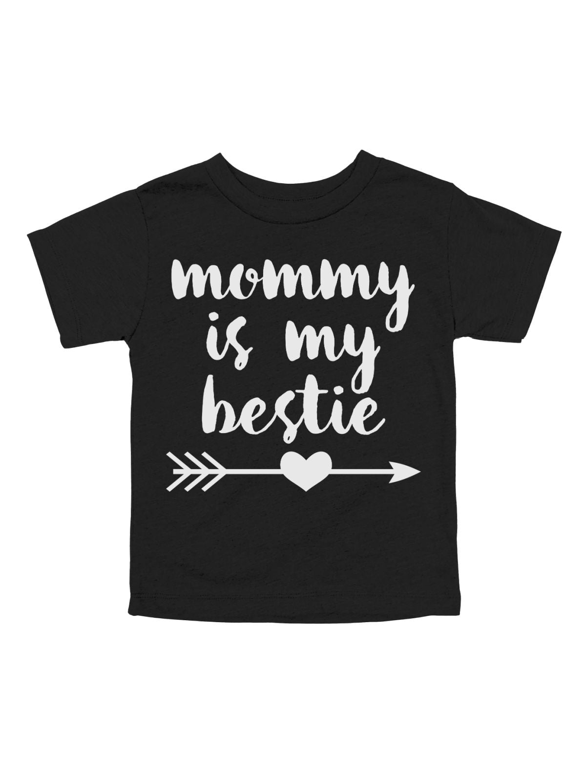 Mommy is My Bestie Girls Black Shirt