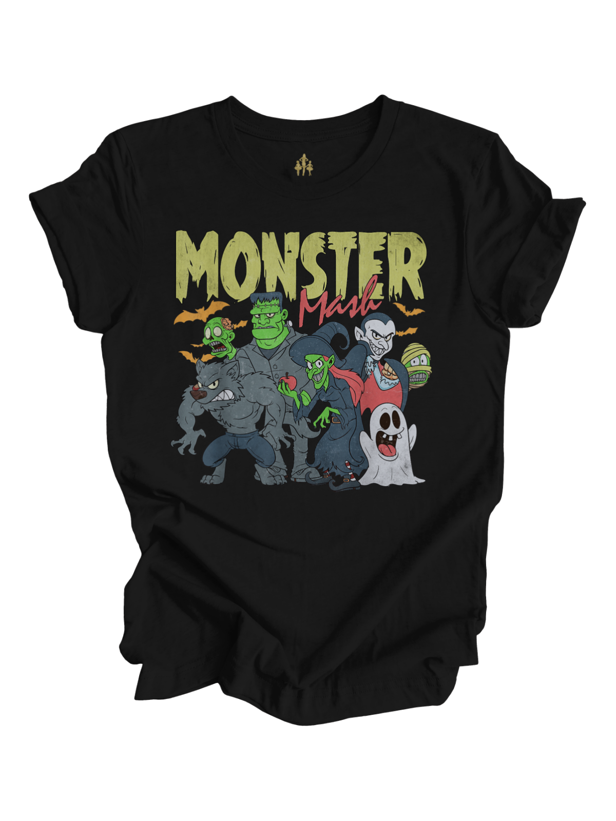 Monster Mash Adult Halloween Shirt in Green