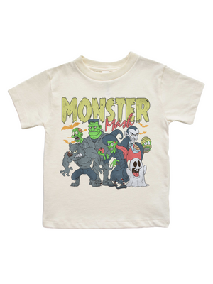 Monster Mash Kids Halloween Shirt in Natural Tan