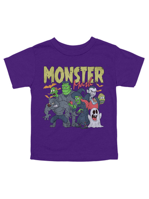 Monster Mash Kids Halloween Shirt in Purple