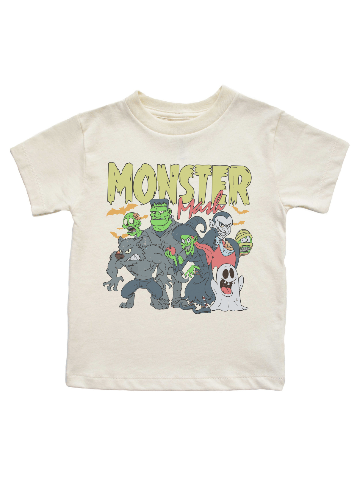 Monster Mash Kids Halloween Shirt in Natural – Cute Halloween Monsters Tee