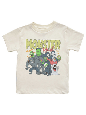 Monster Mash Kids Halloween Shirt in Natural – Cute Halloween Monsters Tee