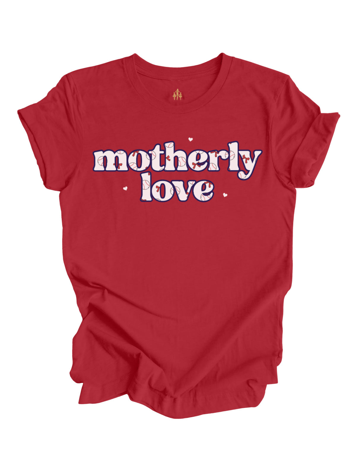 Motherly Love red Philly mom shirt baseball graphic tee