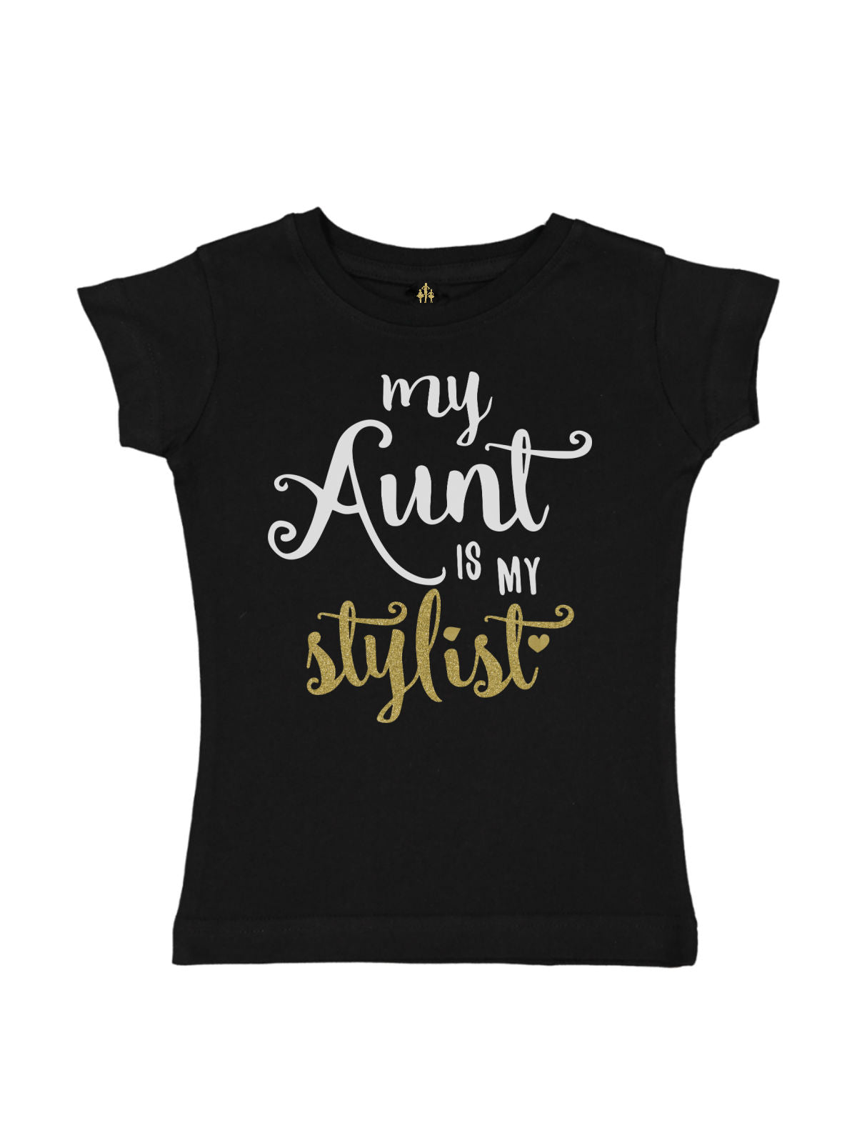 My Mommy is my Stylist Girls White Short Sleeve Shirt