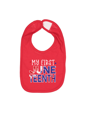 My First Juneteenth Infant Bib in Red