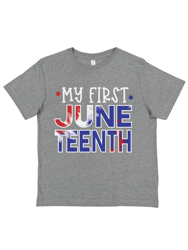 My First Juneteenth Kids Shirt in Gray