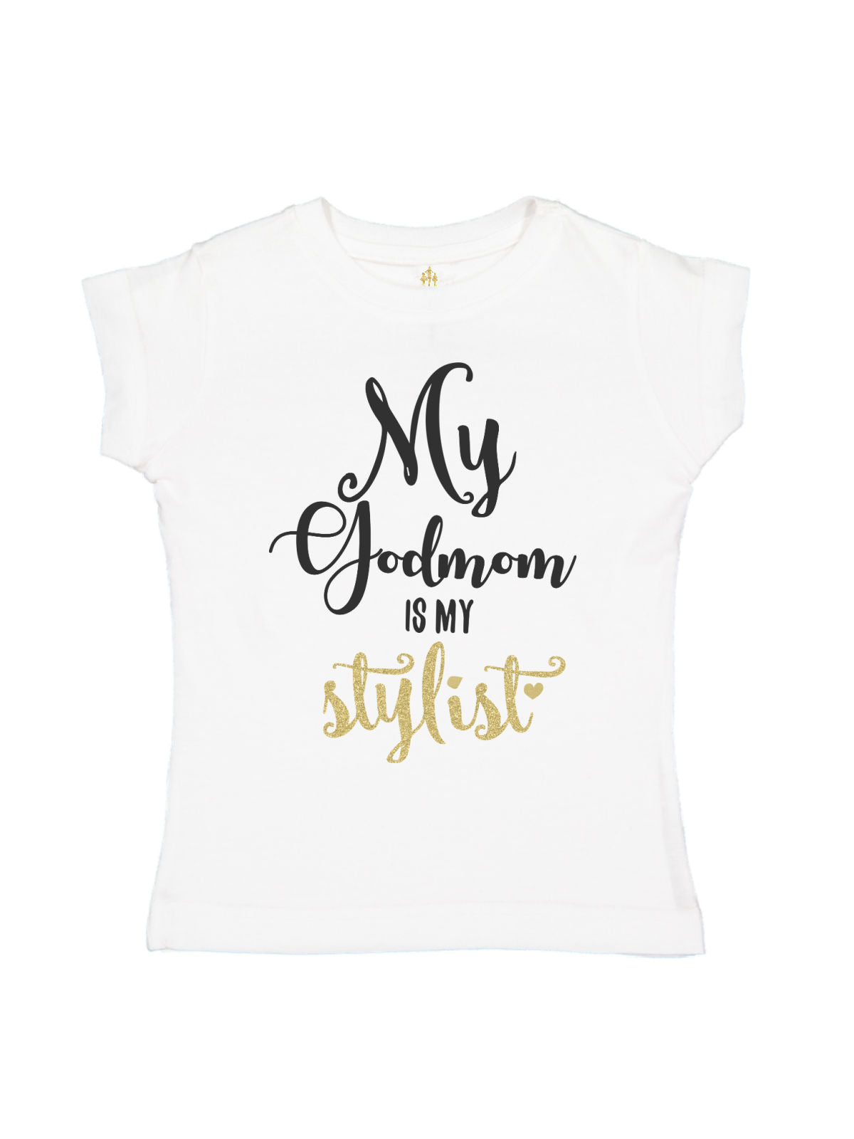 My Godmom is my Stylist Girls Shirt in Black