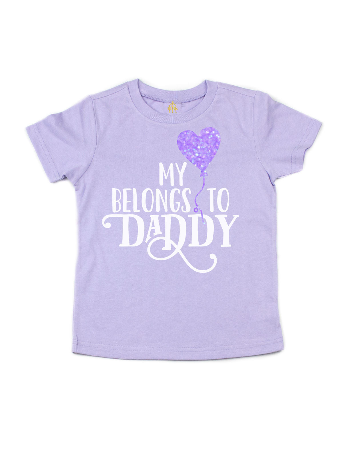 My Heart Belongs to Daddy Girls Purple Shirt