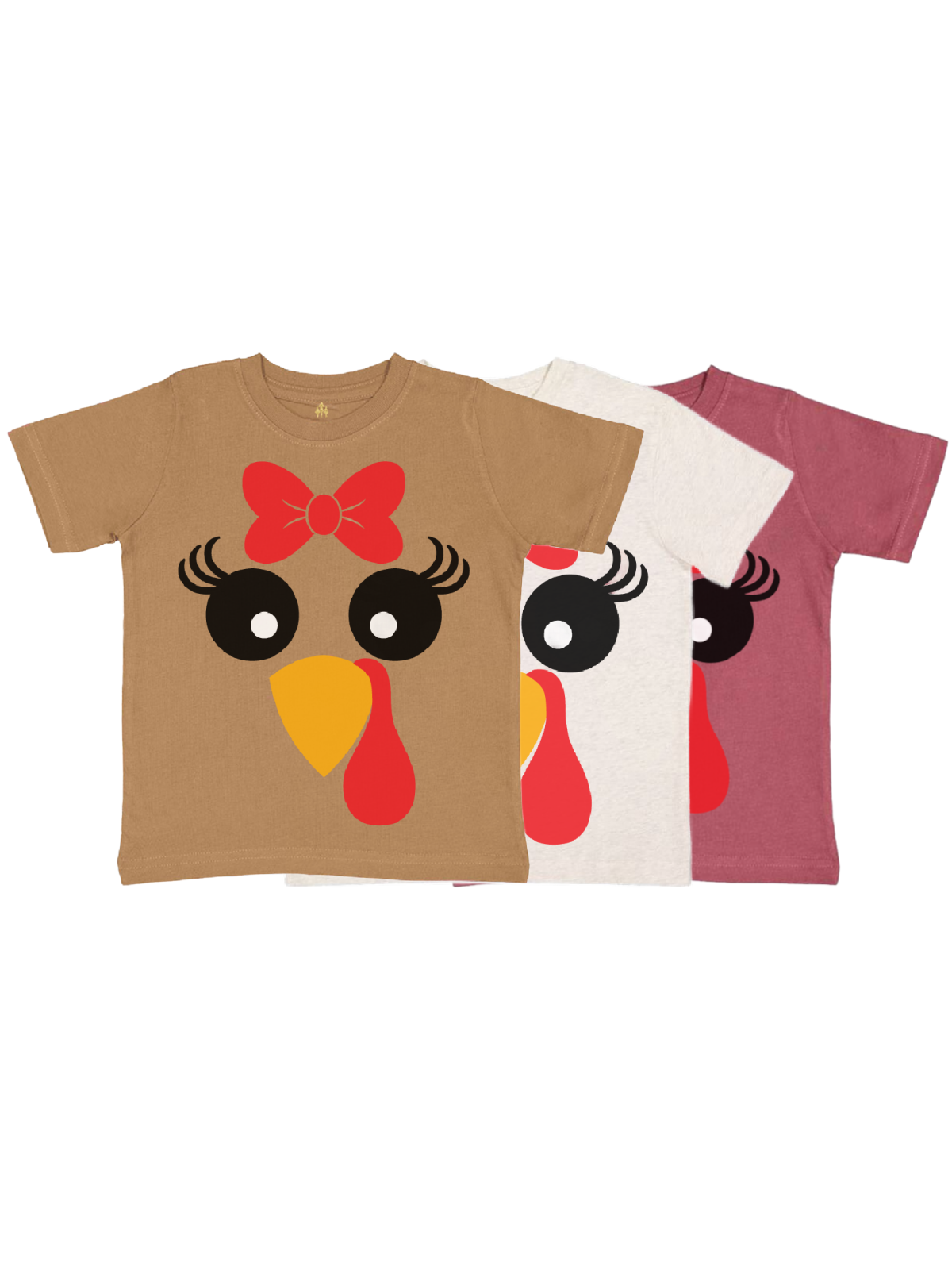 Girly Thanksgiving Turkey Face Shirts