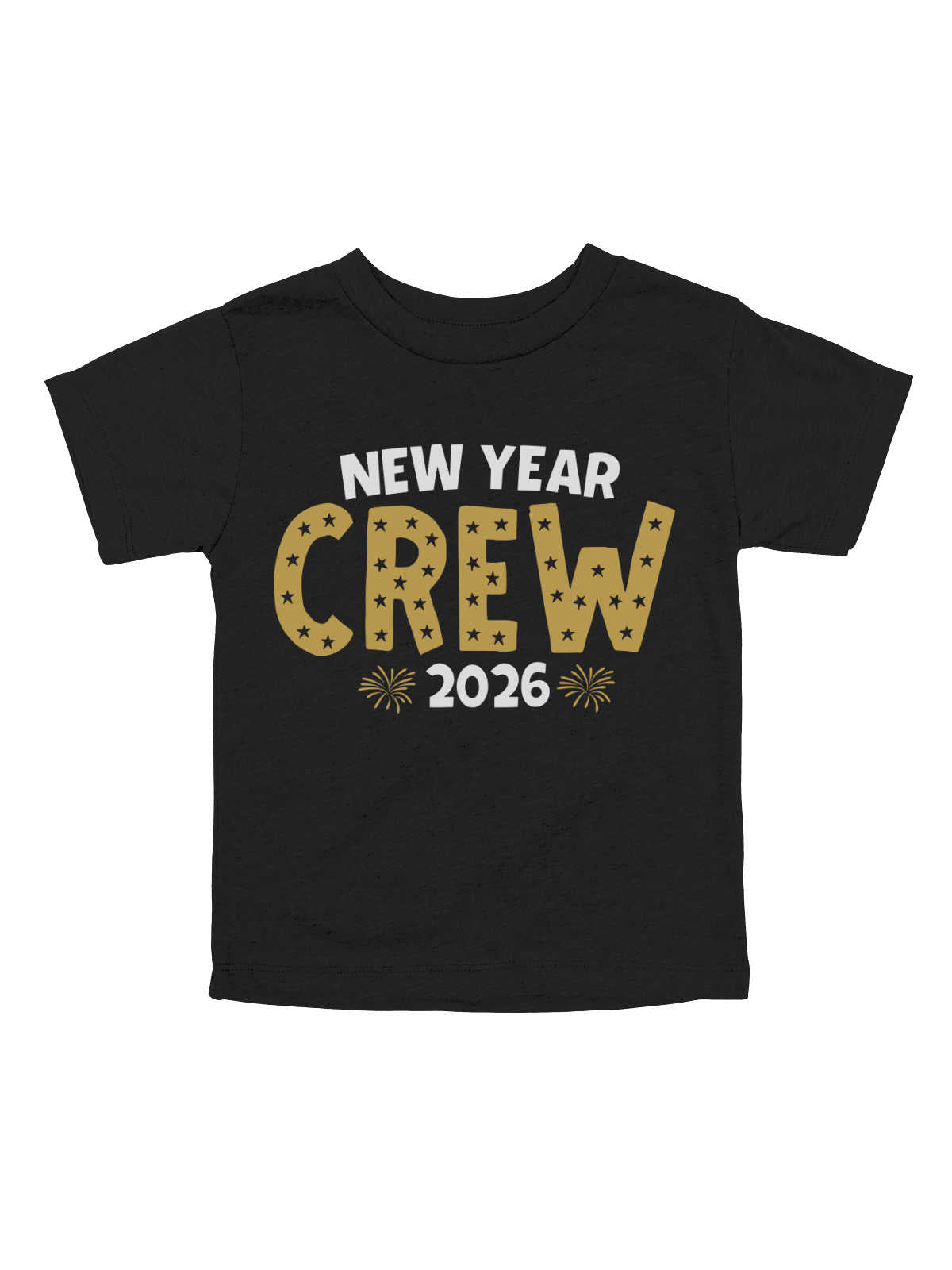 New Year Crew 2026 Kids Black Shirt