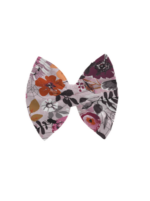 Girls Halloween Hair Bow in Night Bloom Violet