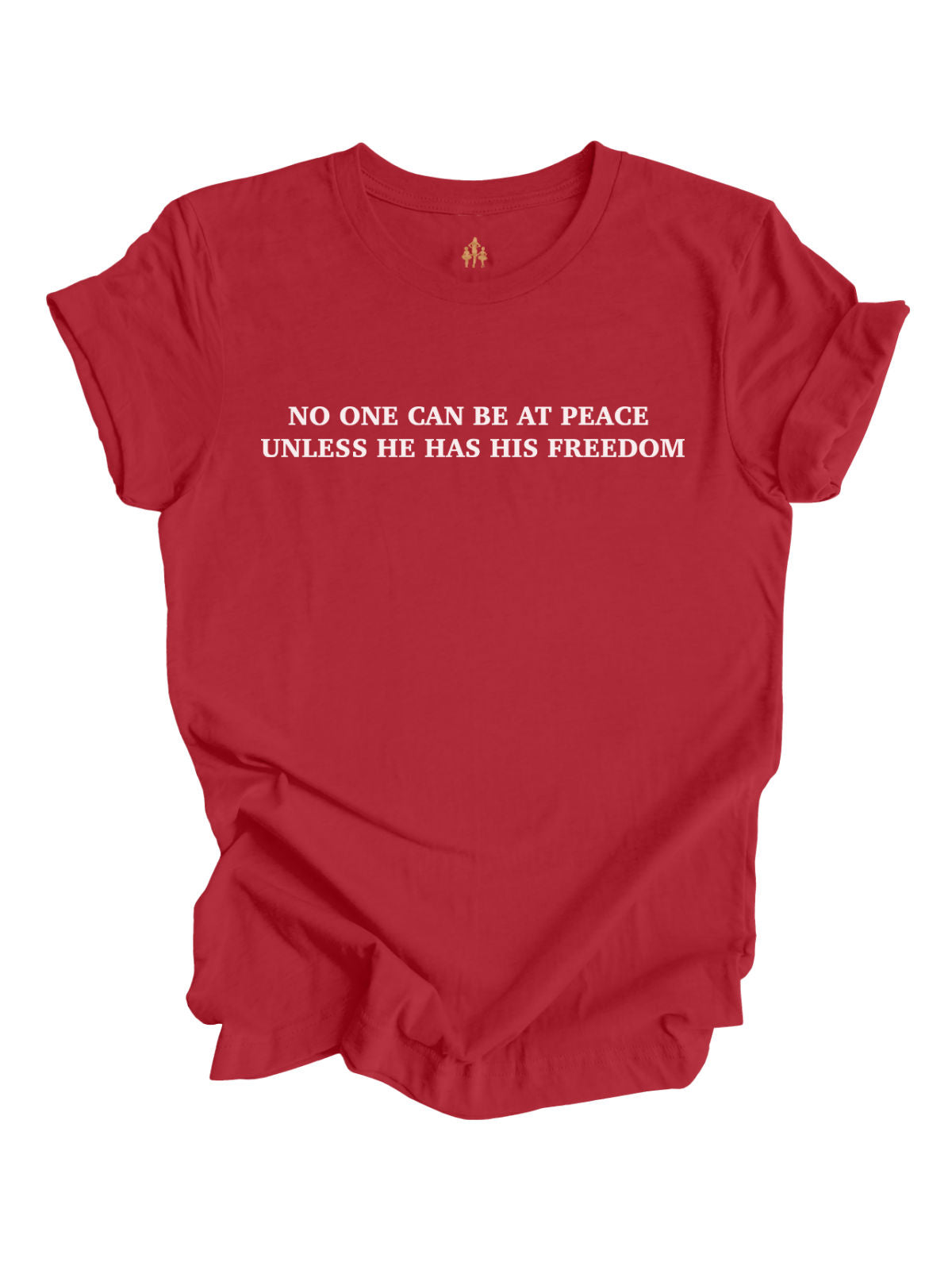No One Can Be at Peace Adult Juneteenth Shirt in Red