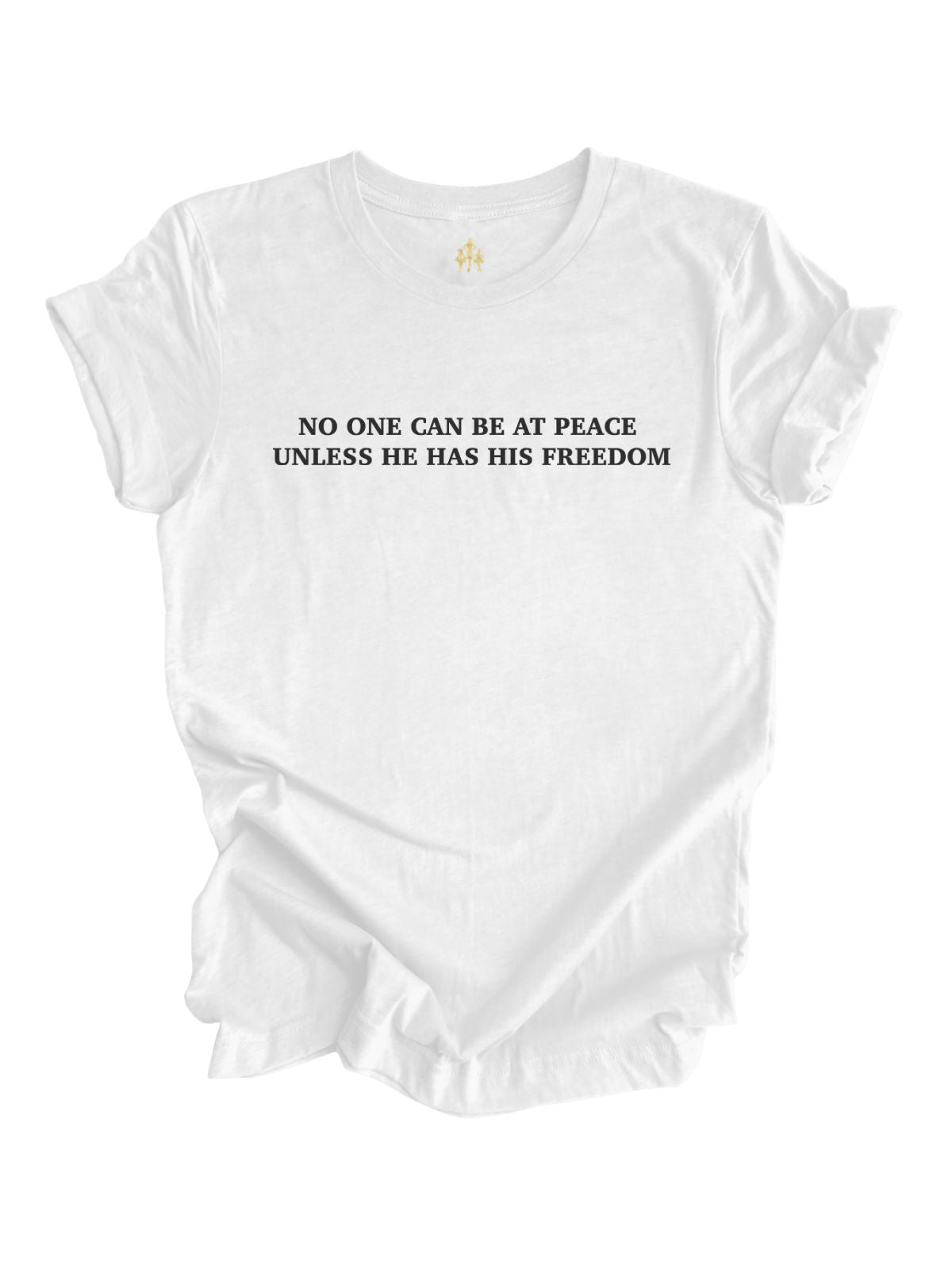 No One Can Be At Peace Adult Juneteenth Shirt in White