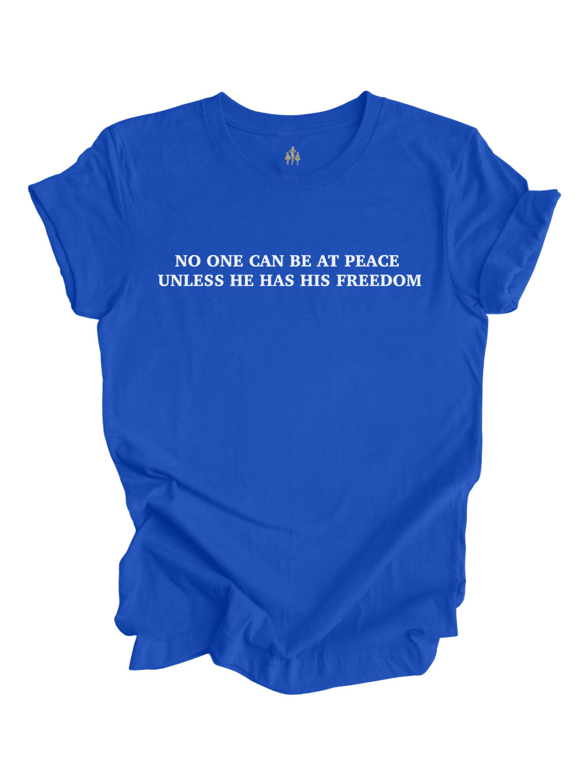 Royal blue Juneteenth shirt with freedom quote