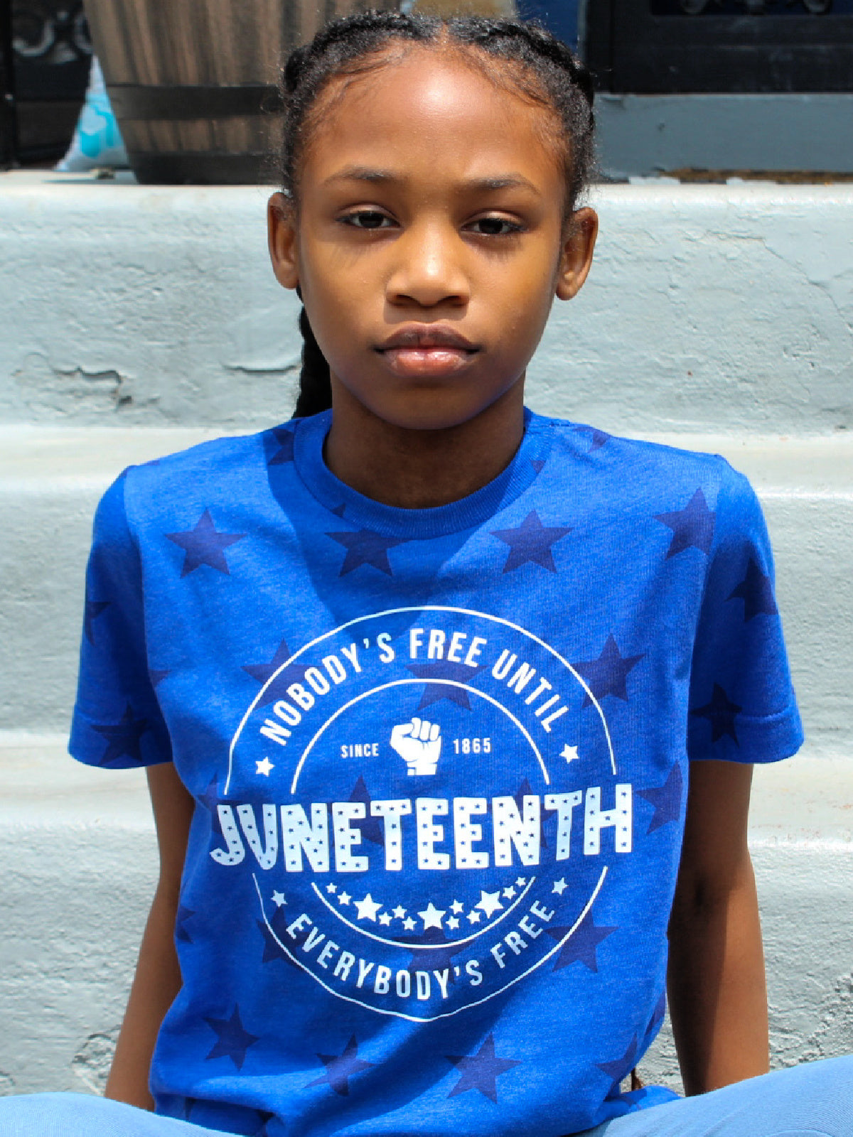 Nobody's Free Until Everybody's Free Kids Juneteenth Shirt