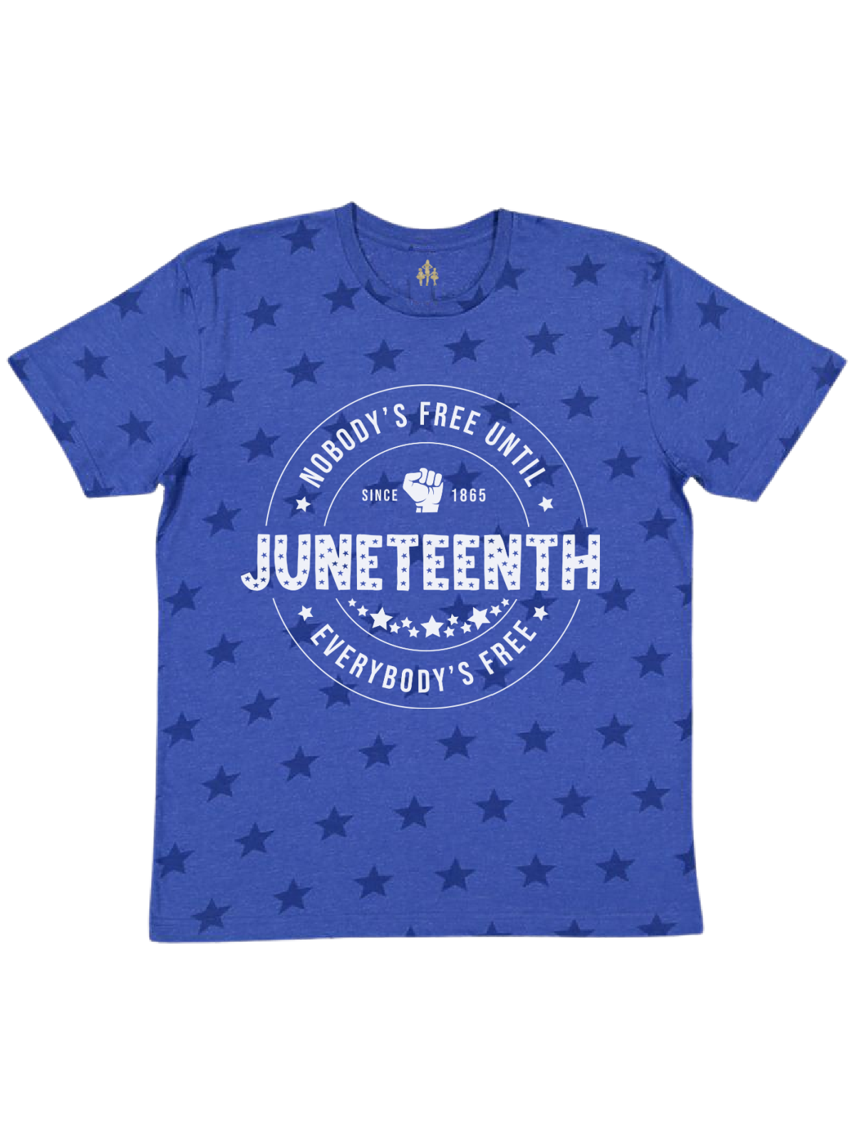 Nobody's Free Until Everybody's Free Juneteenth Shirt in Blue