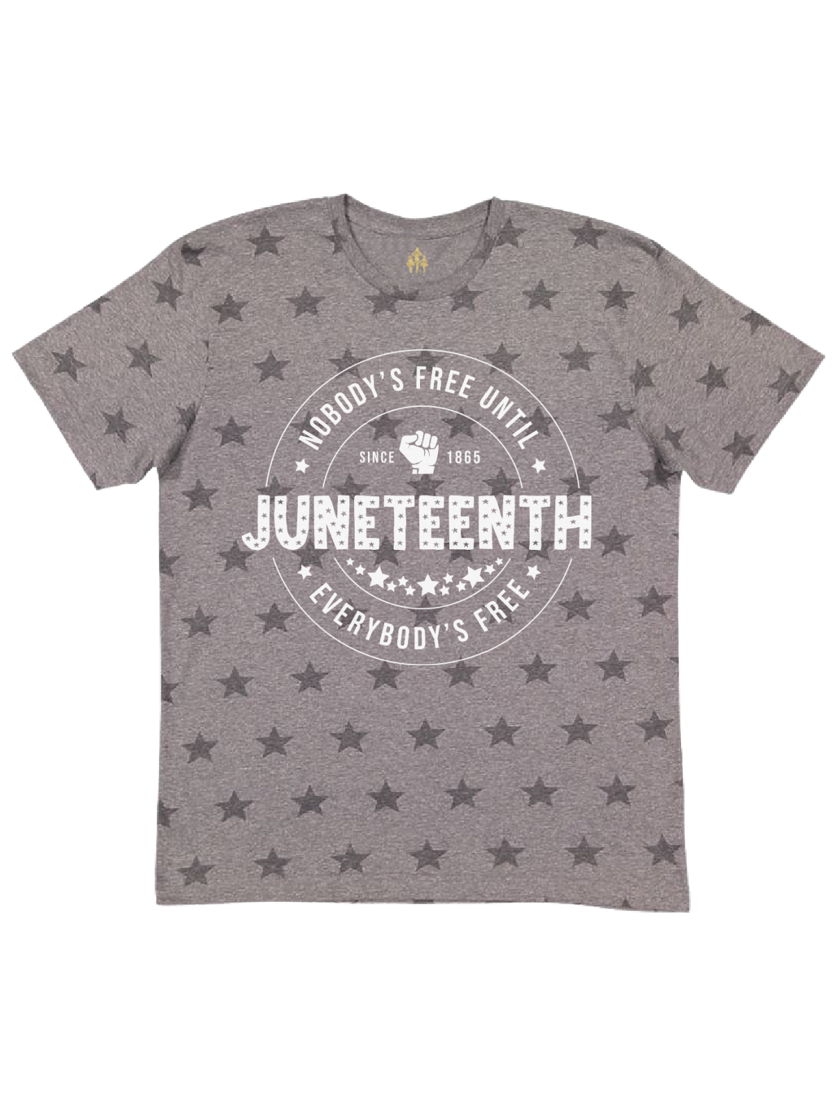 Nobody's Free Until Everybody's Free Juneteenth Shirt in Gray