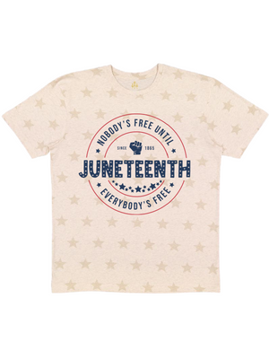 Nobody's Free Until Everybody's Free Juneteenth Shirt in Natural Heather