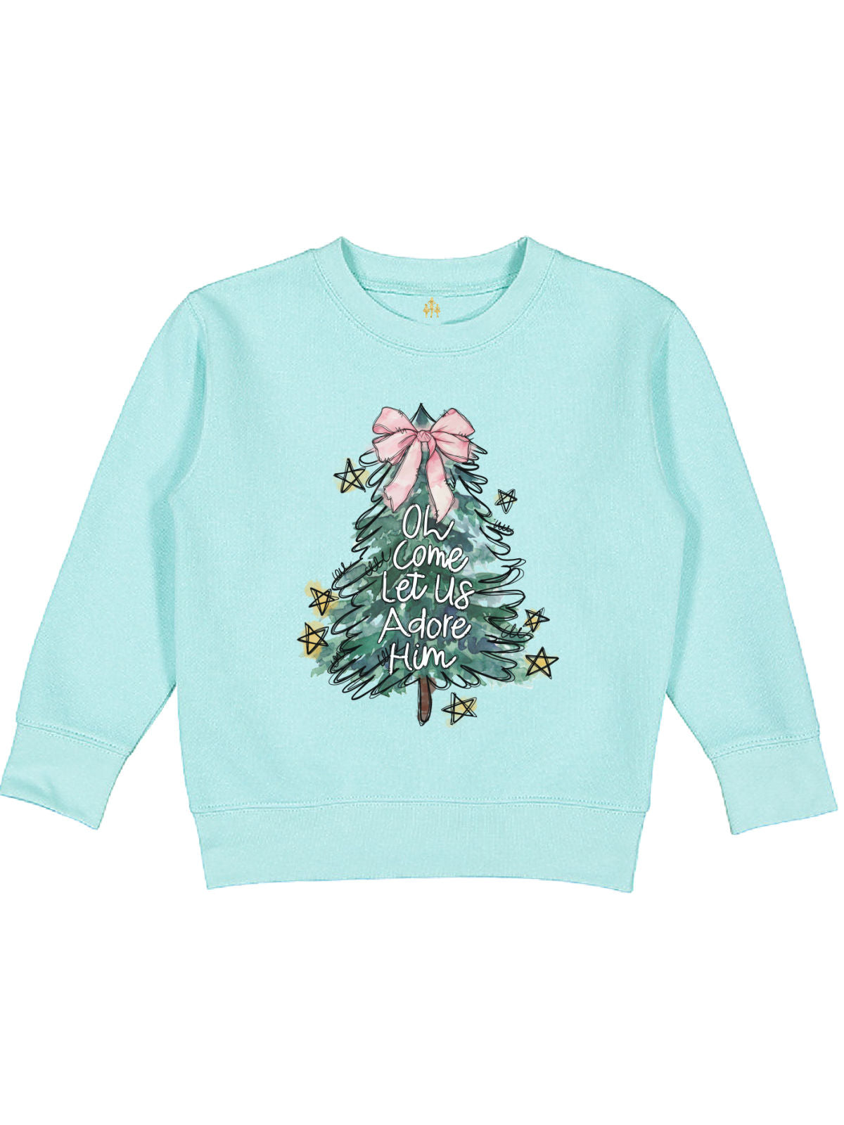 Oh Come Let Us Adore Him Kids Christmas Sweatshirt