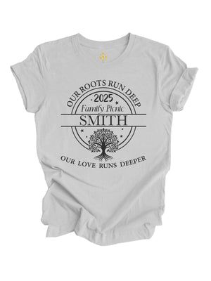 Our Roots Run Deep 2025 Family Picnic Shirt Personalized