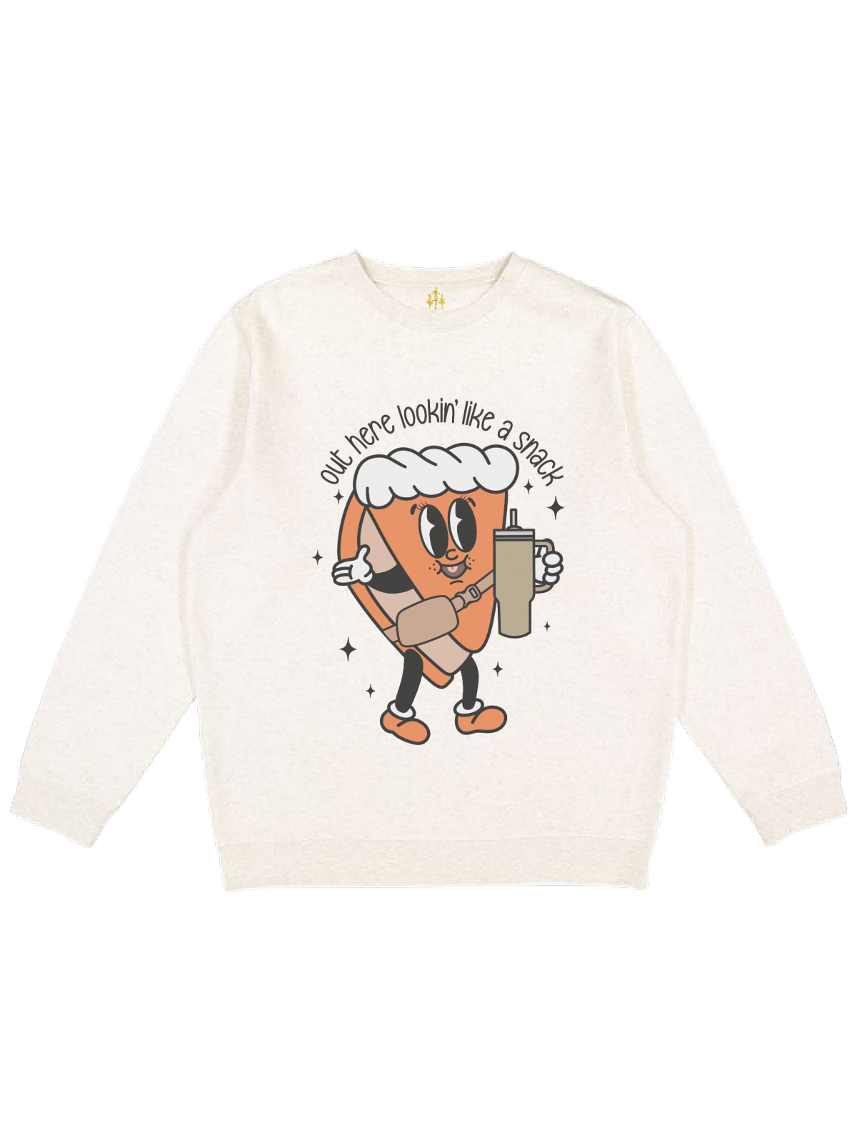 Out Here Lookin Like a Snack Pumpkin Pie Sweatshirt in Brown