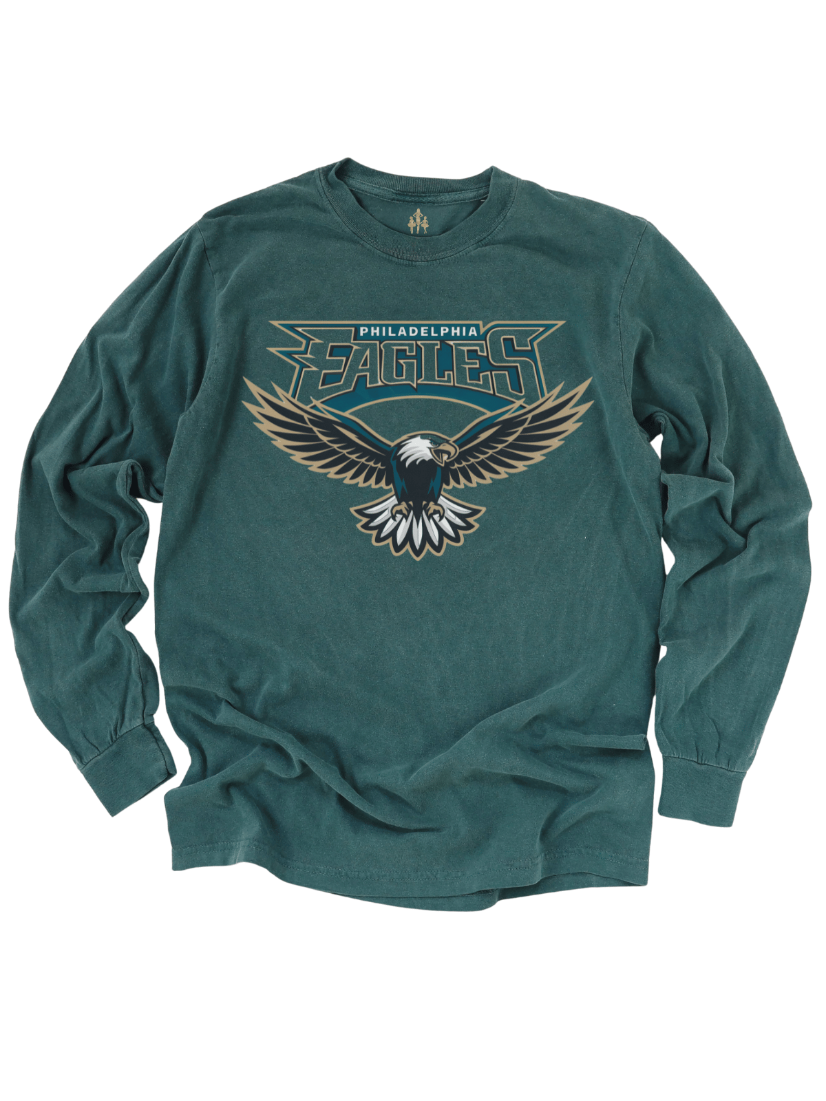 Philadelphia Eagles Classic Logo Long Sleeve Tee in Blue Jean