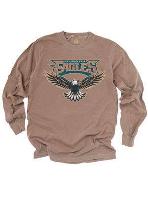 Espresso Eagles long sleeve fan tee