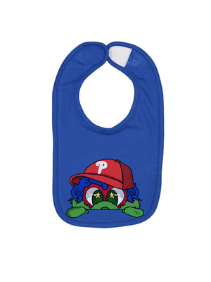 blue baseball baby bib Philly infant bib game day baby accessory