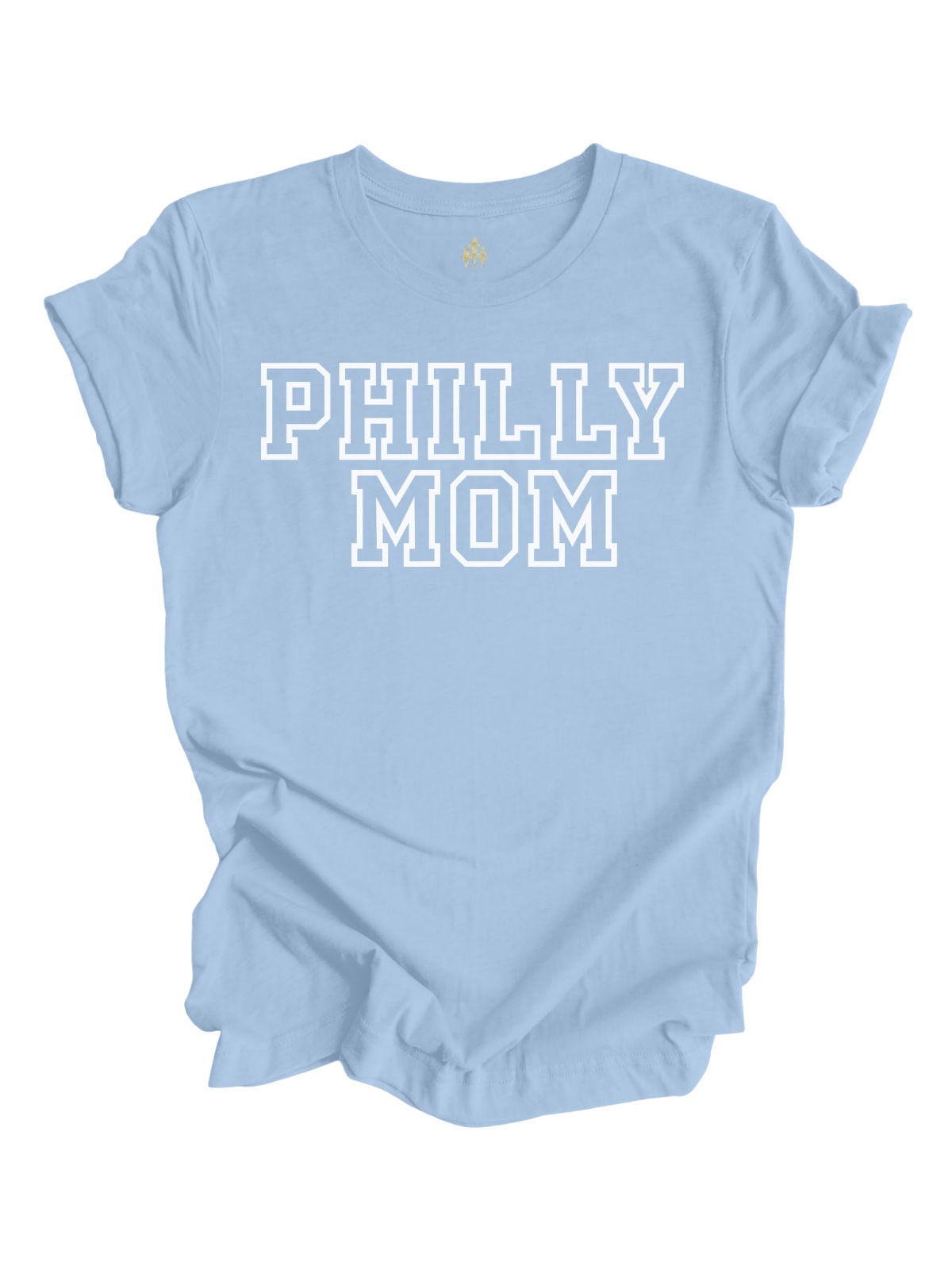 Philly Mom Varsity Shirt in Baby Blue