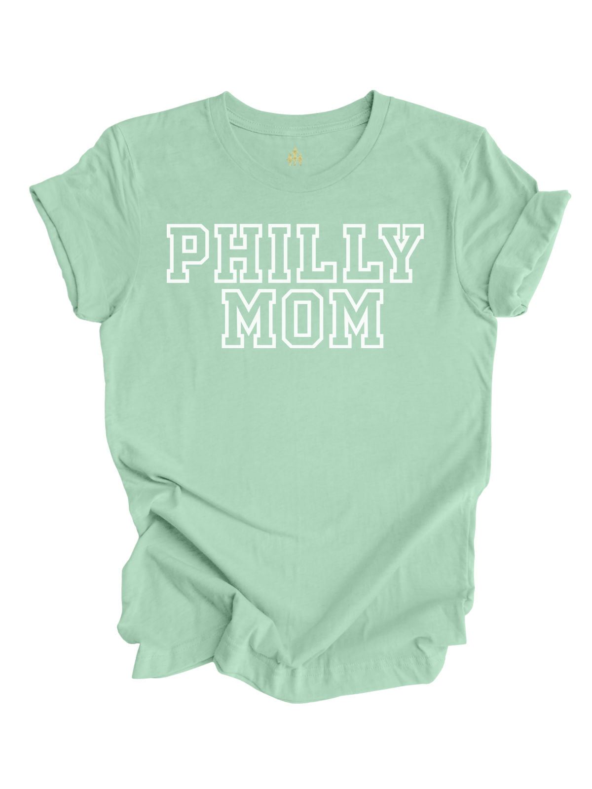 Philly Mom Varsity Shirt in Mint Green