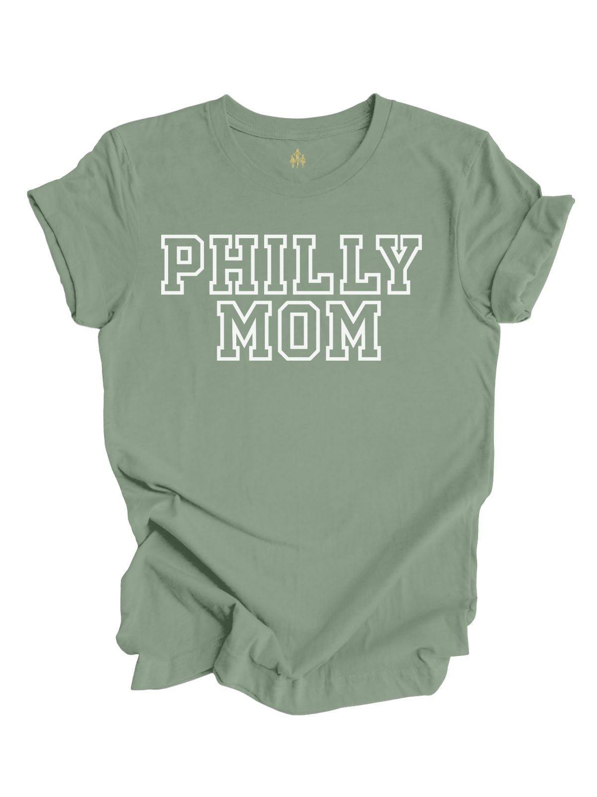 Philly Mom Varsity Shirt in Sage Green