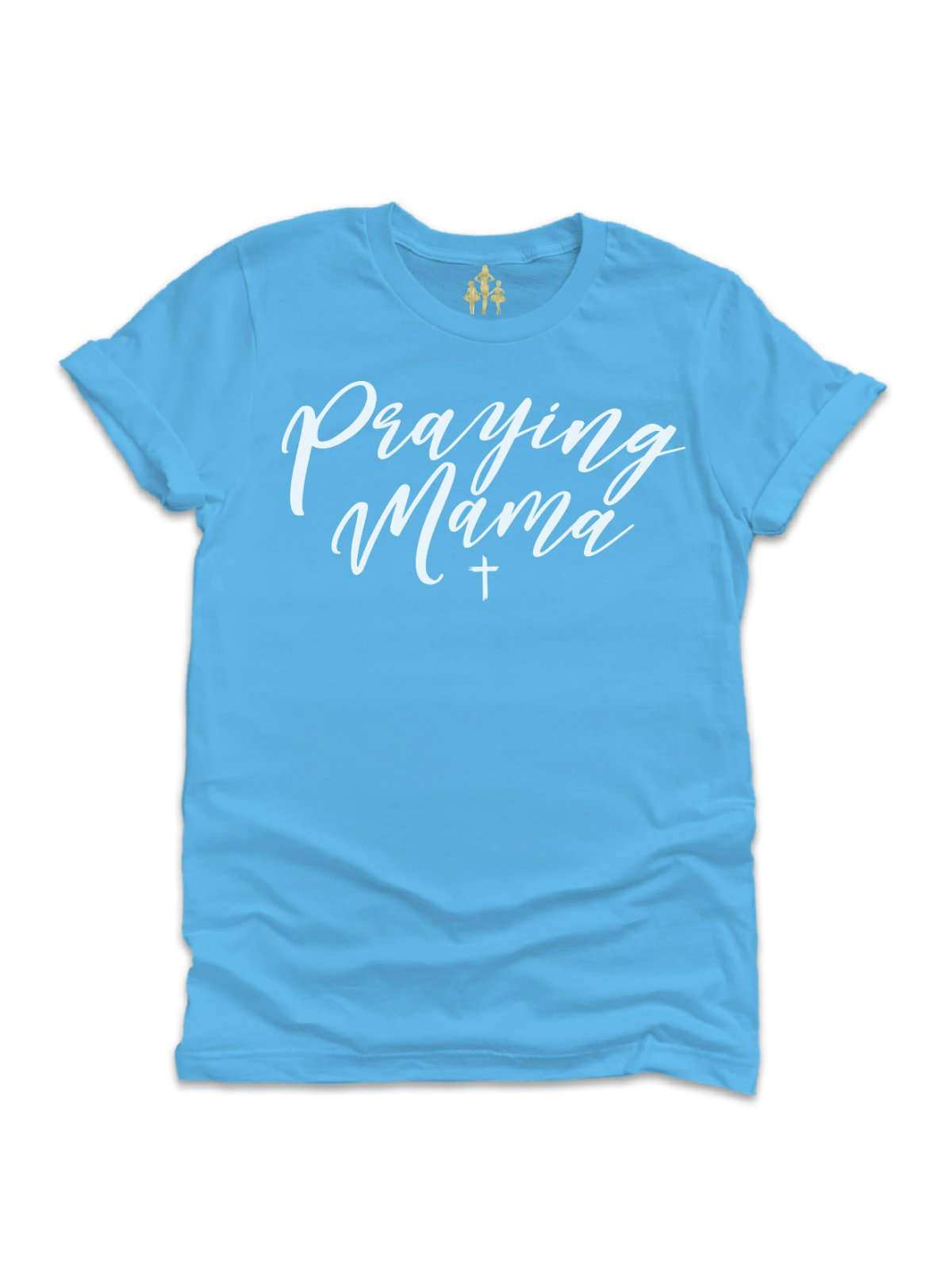 Praying Mama Women's Easter Shirt in Blue
