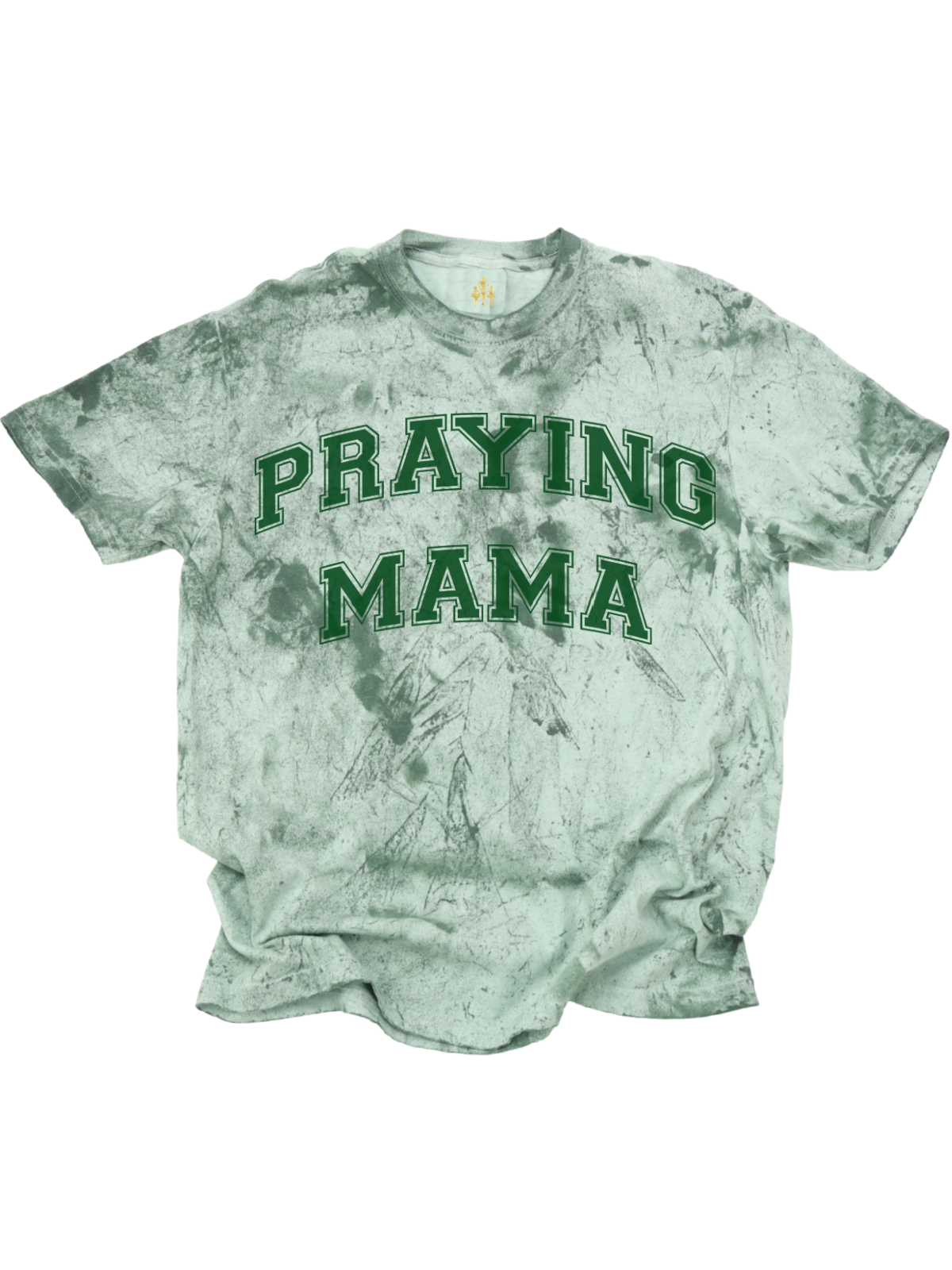 Praying Mama Tie Dye Women's Easter Shirt - Green