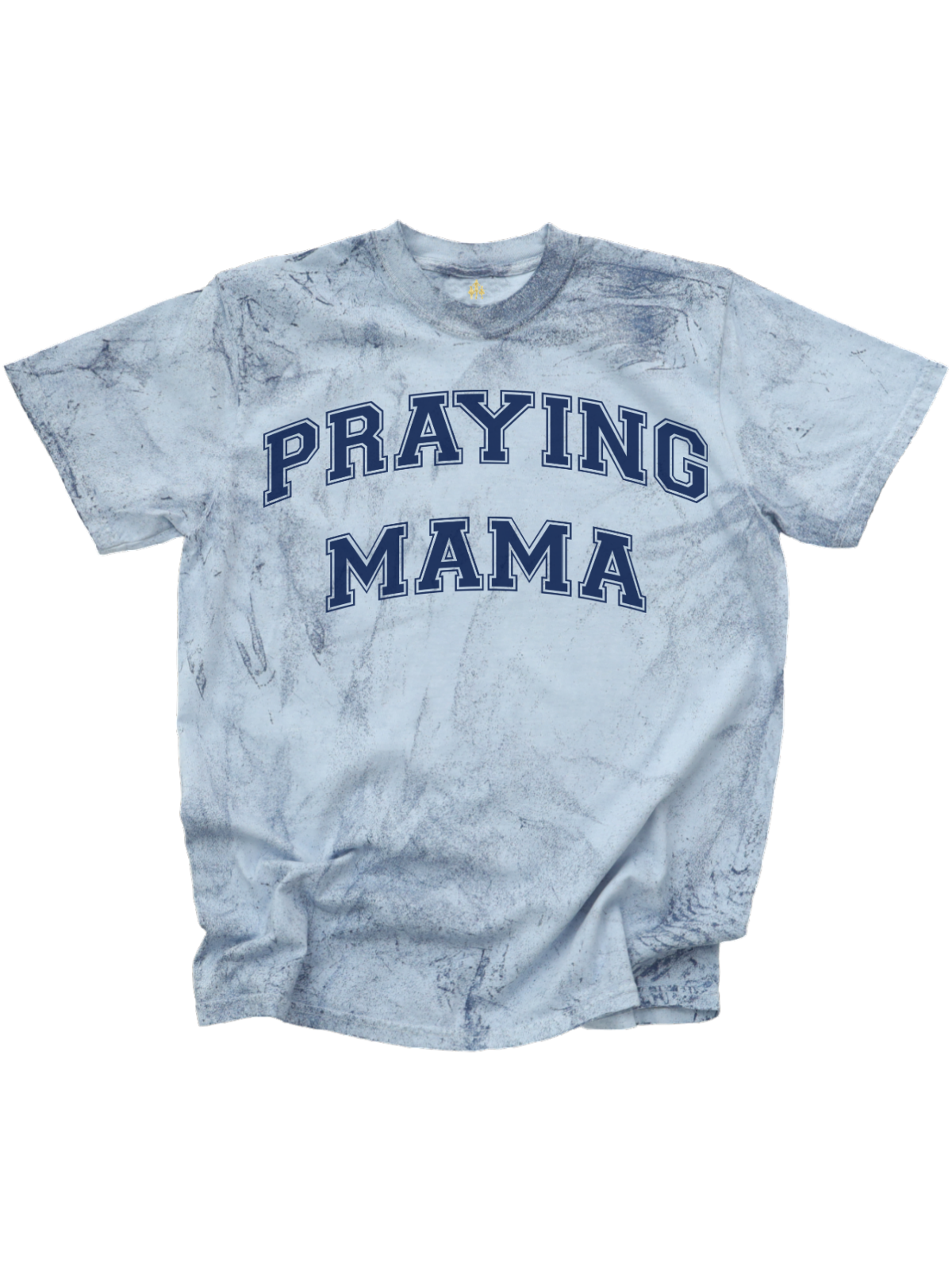 Praying Mama Women's Blue Tie Dye Easter Shirt