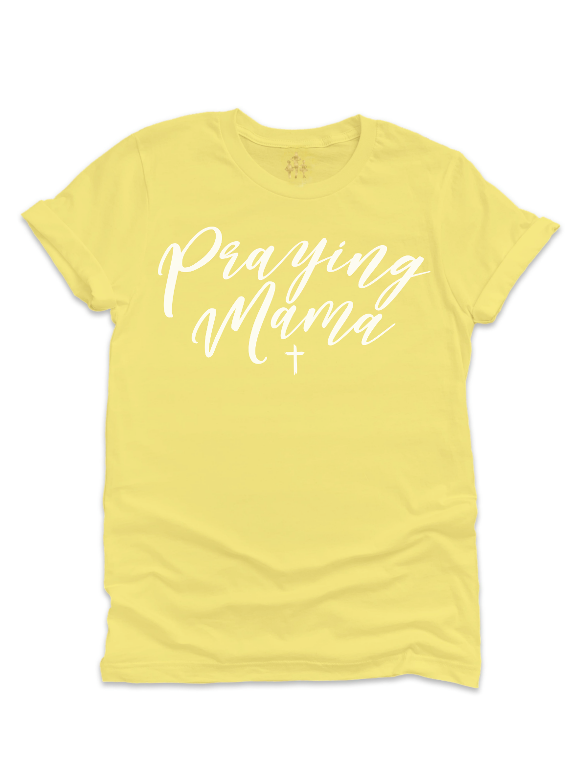 Praying Mama Women's Easter Shirt in Yellow